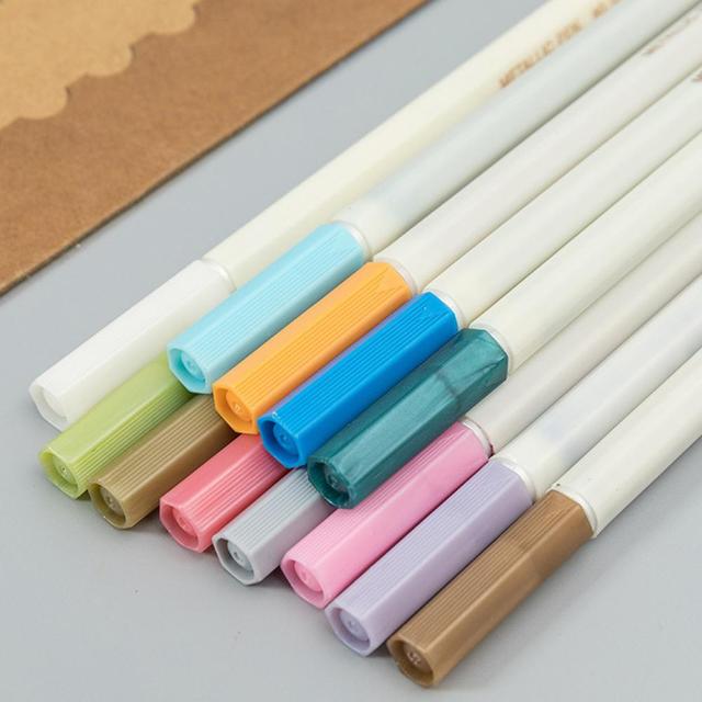 12Pcs Metallic Marker Pens Wedding Christmas Card Making DIY